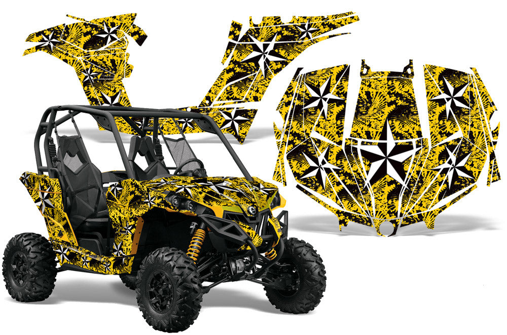 NorthStar - YELLOW background WHITE star design