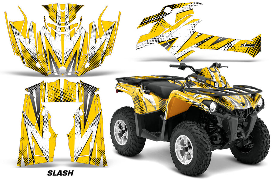 Slash - YELLOW background WHITE design
