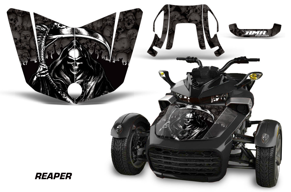 Hood Graphics Kit For Can-Am BRP Spyder RS / GS – CreatorX SpiderX Red & Black