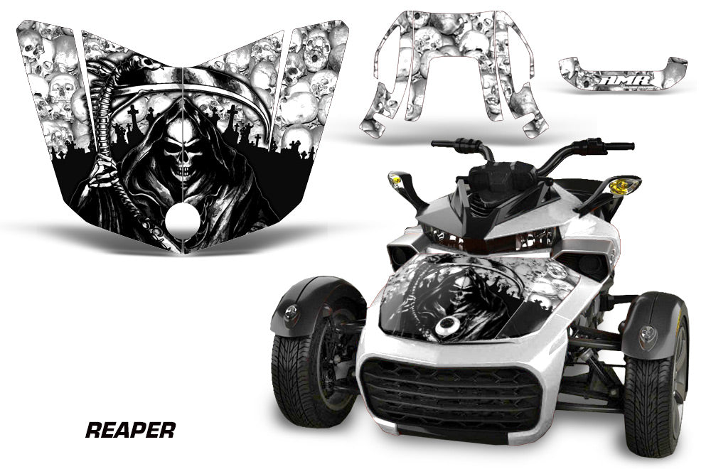 Can Am Spyder F3 Limited Roadster Stage Graphic Kit Black Grey