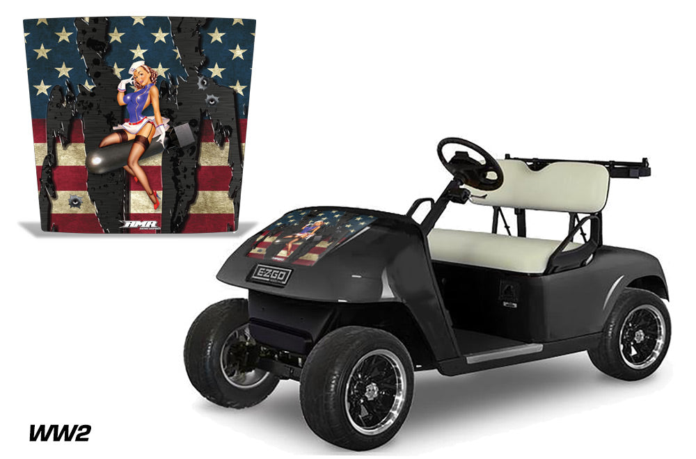 EZGO TXT Hood Graphic - Invision Artworks Powersports Graphics
