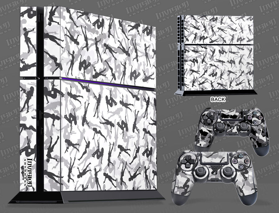 Sony PlayStation 4 Graphics - Console Skin with 2 Controller Skins - Gun Girl Camo