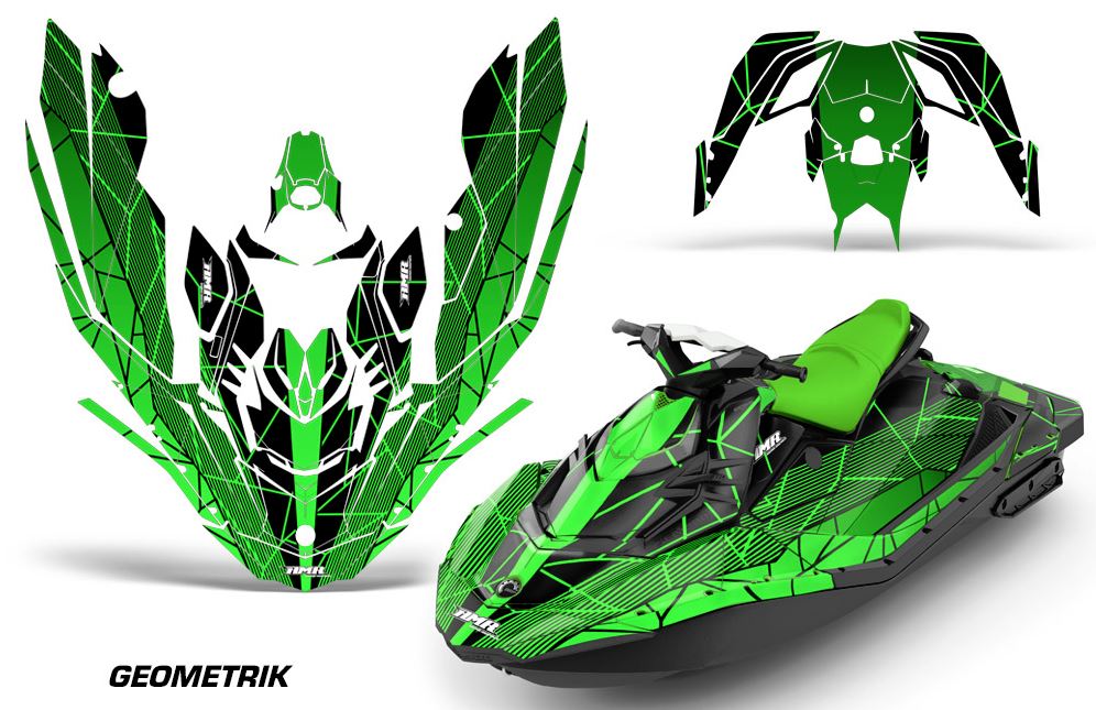 Geometrick - BRIGHT GREEN design