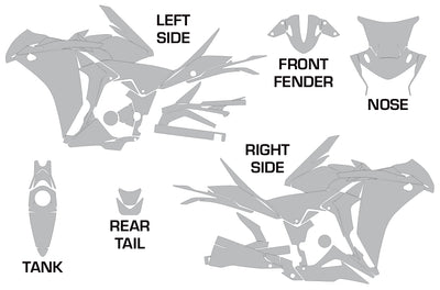 Honda CBR 250R Sport Bike Graphic Kit (2010 -2013)