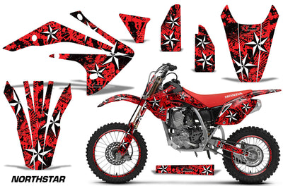 North Star - RED background WHITE design (2017-2021) (Number Plate area and Rim Protectors Extra, see dropdown menu)