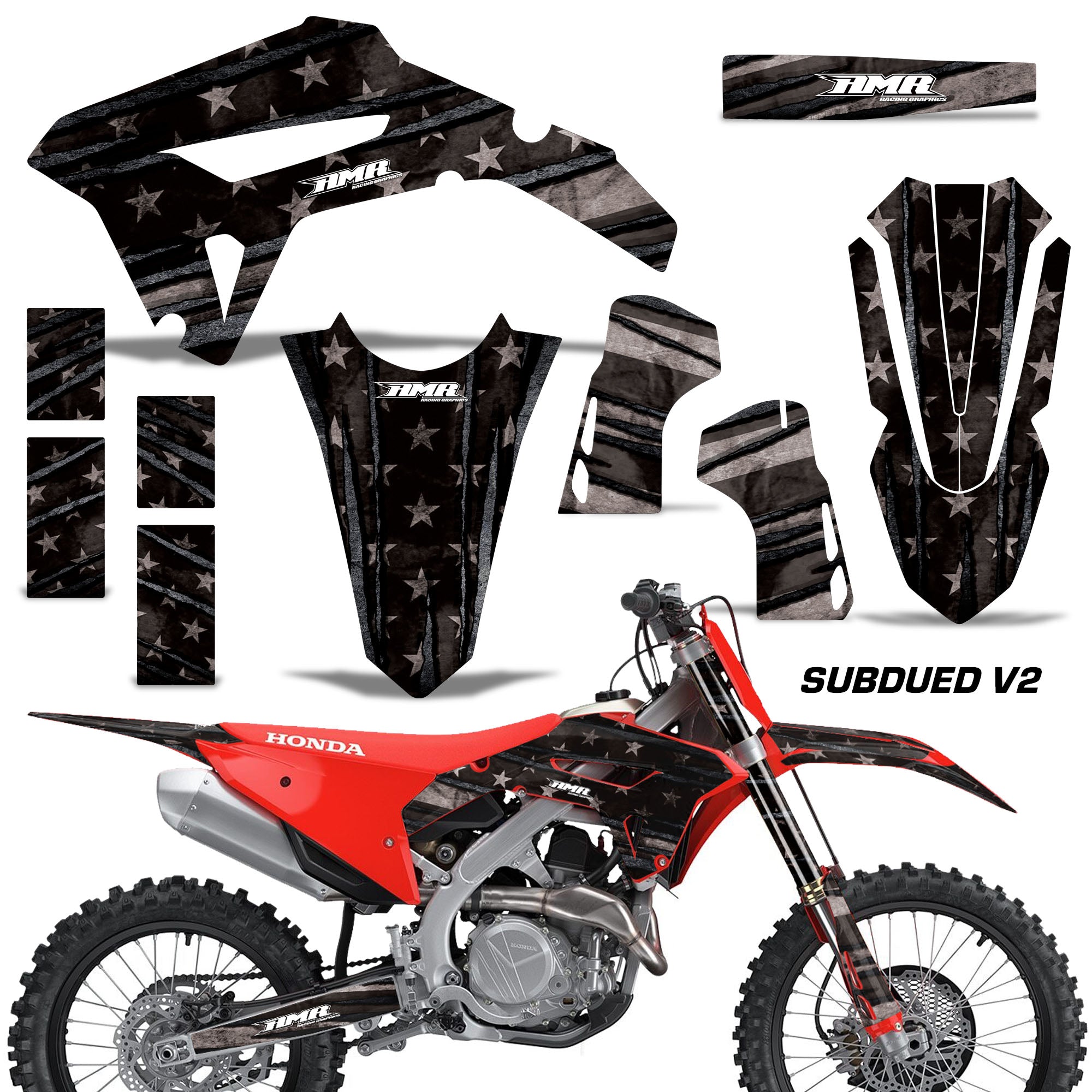 Subdued V2 - NO COLOR OPTION shown with no number plate coverage