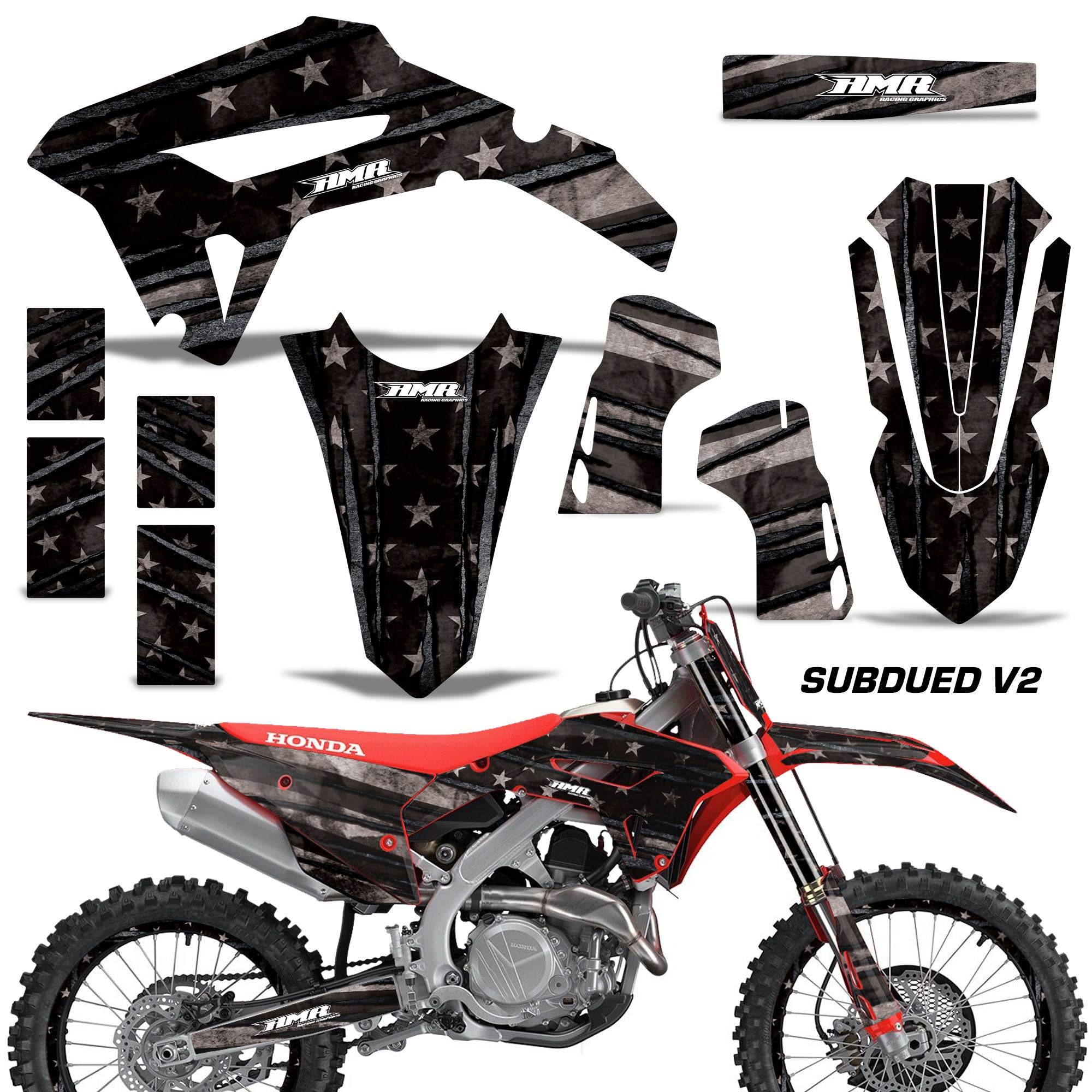 Subdued V2 - NO COLOR OPTION shown with number plate coverage