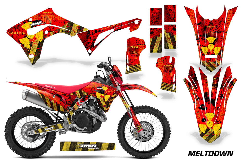 Meltdown - RED background YELLOW design