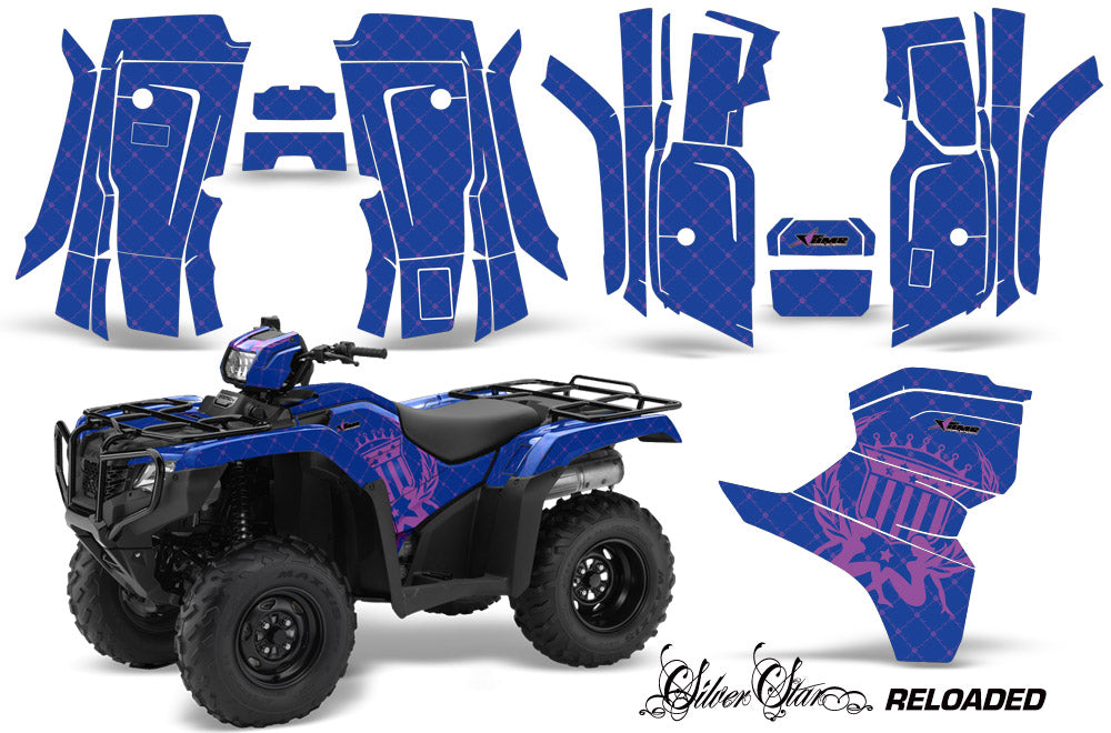 Reloaded - BLUE background PURPLE design