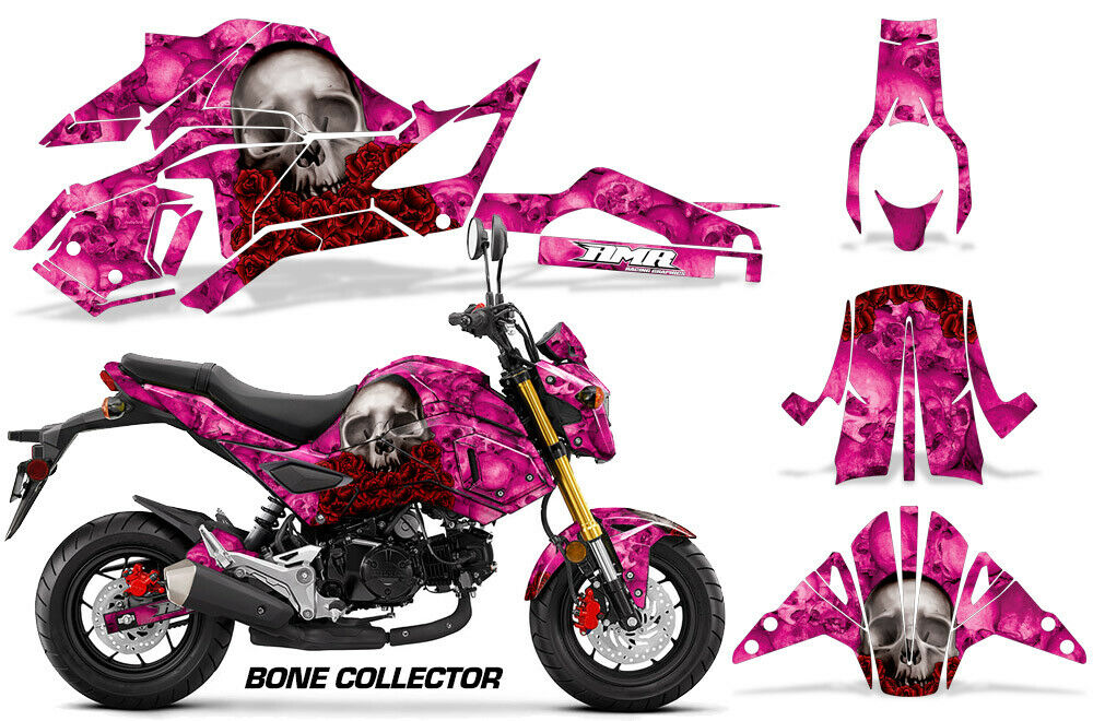 Pink Bone Collector Design on a Honda Grom 125 Graphics Kit (2017–2020)