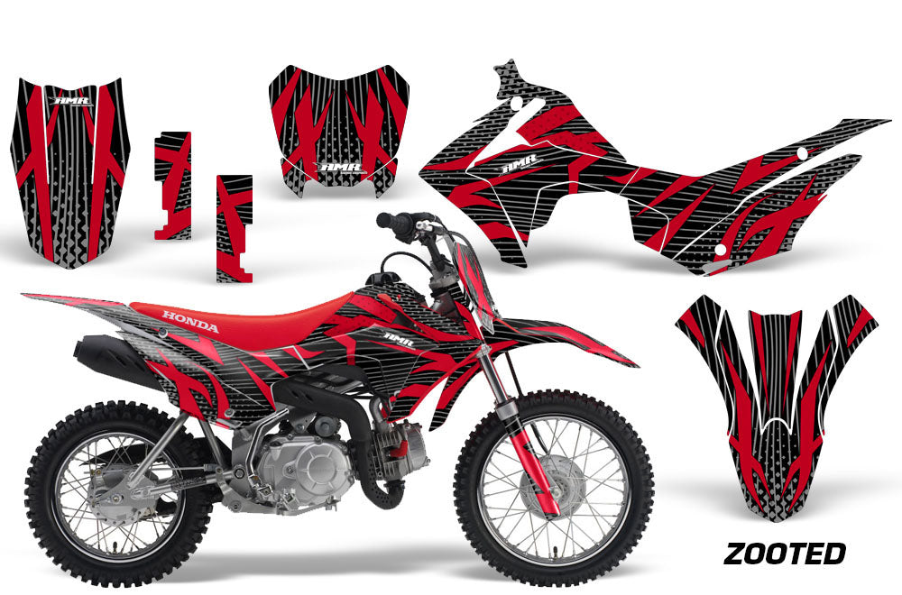 Zooted - Black Background Red Design