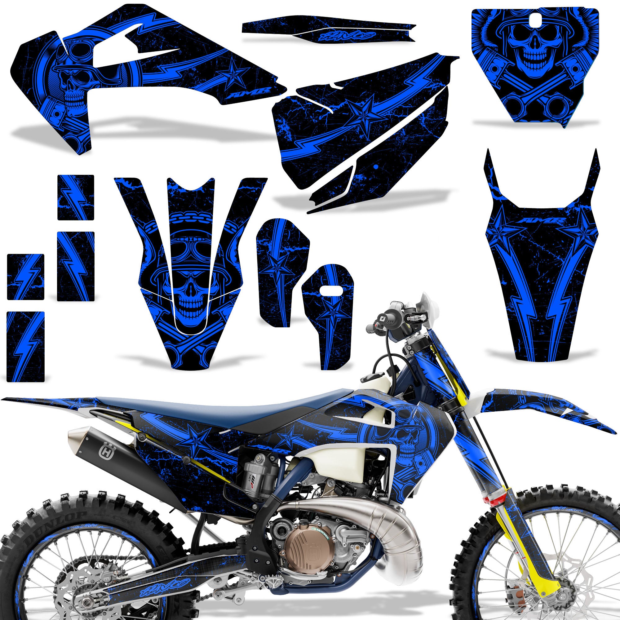 Havoc - Blue Design / Shown with Number Plate (Note: Number plate is additional)