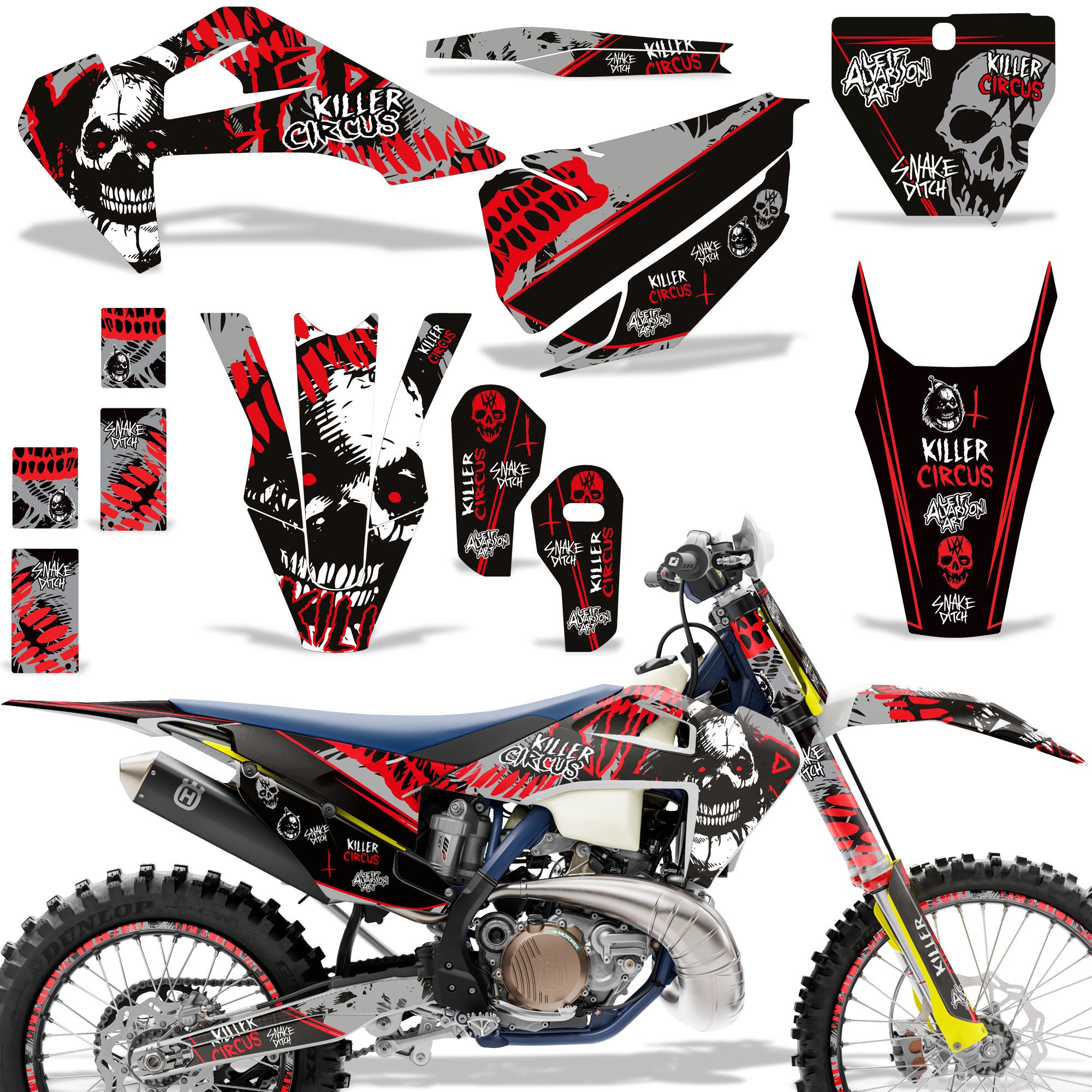 Killer Circus - Red Design / Shown with Number Plate (Note: Number plate is additional)