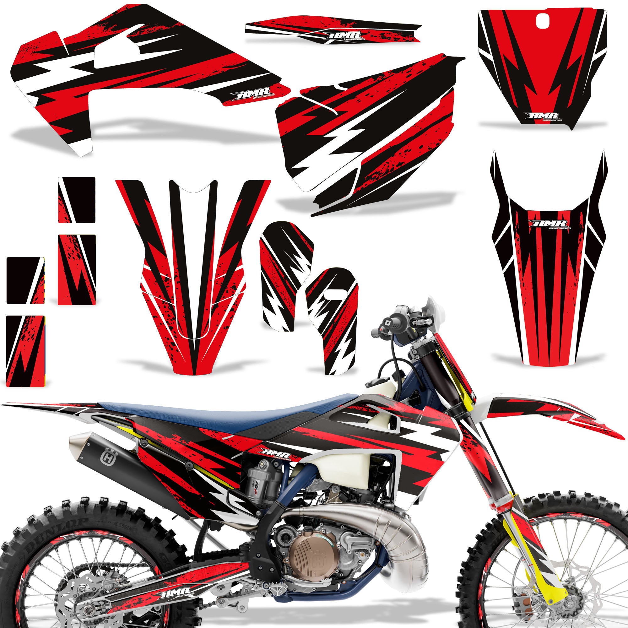 Attack - Red Design / Shown with Number Plate (Note: Number plate is additional)