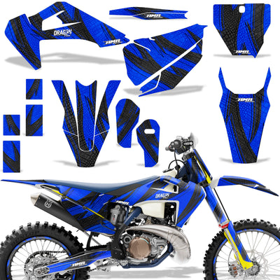 Dragon Flow - Blue Design / Shown with Number Plate (Note: Number plate is additional)