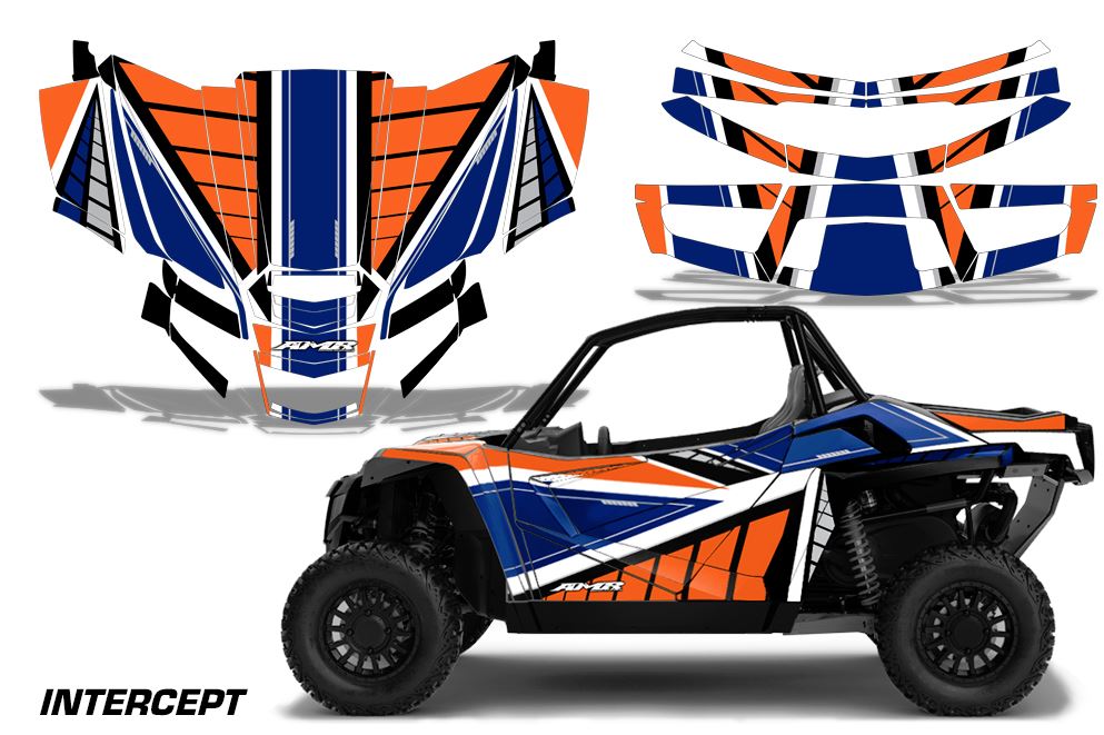 Intercept - BLUE Background/ ORANGE design