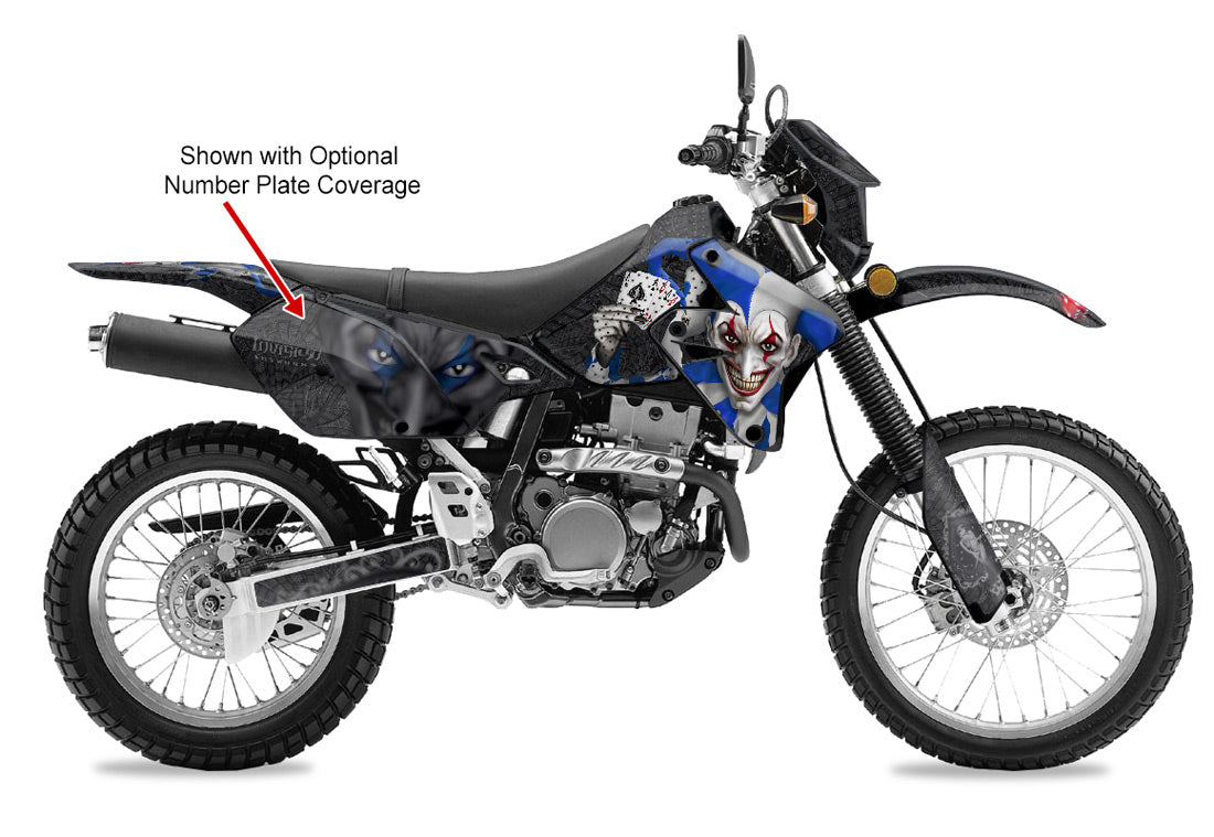 The Joker - Black Background, Blue & White Joker