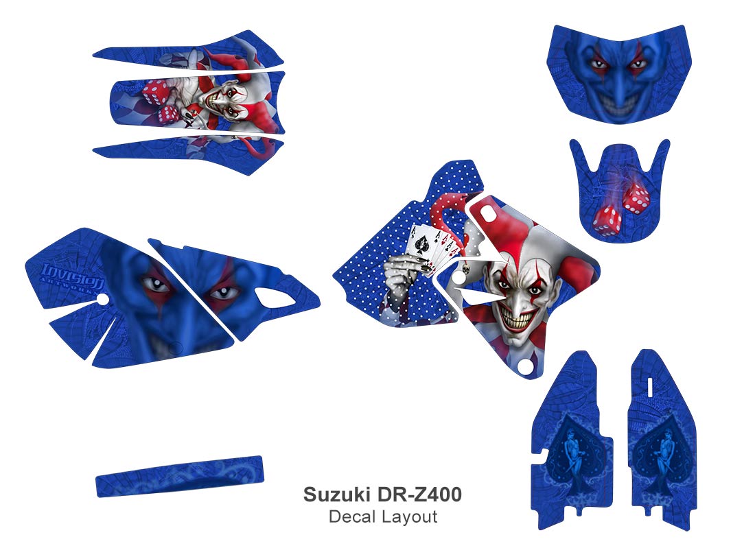 The Joker - Blue Background, Red & White Joker