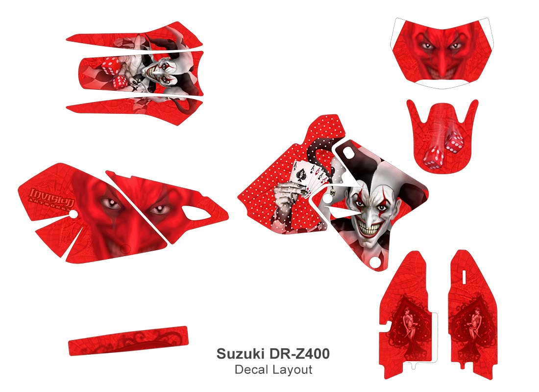 The Joker - Red Background, Black & White Joker