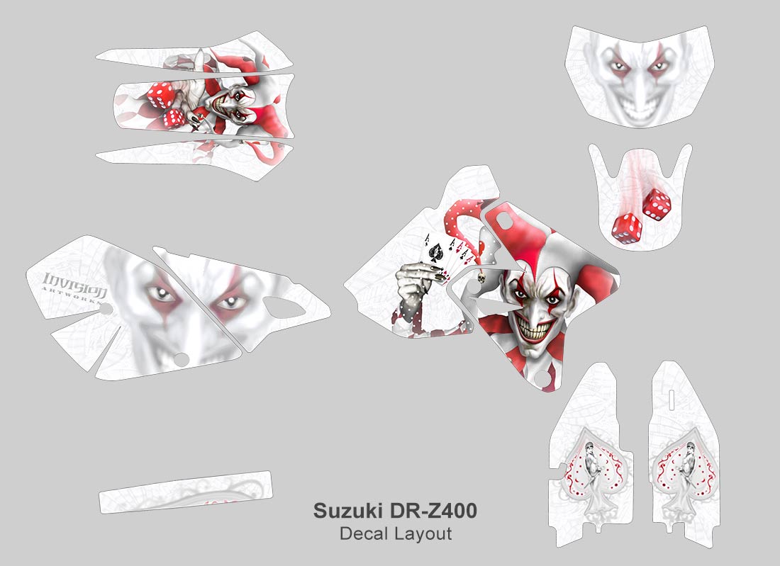 The Joker - White Background, Red & White Joker