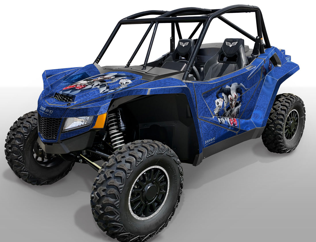 The Joker - BLUE background BLACK design