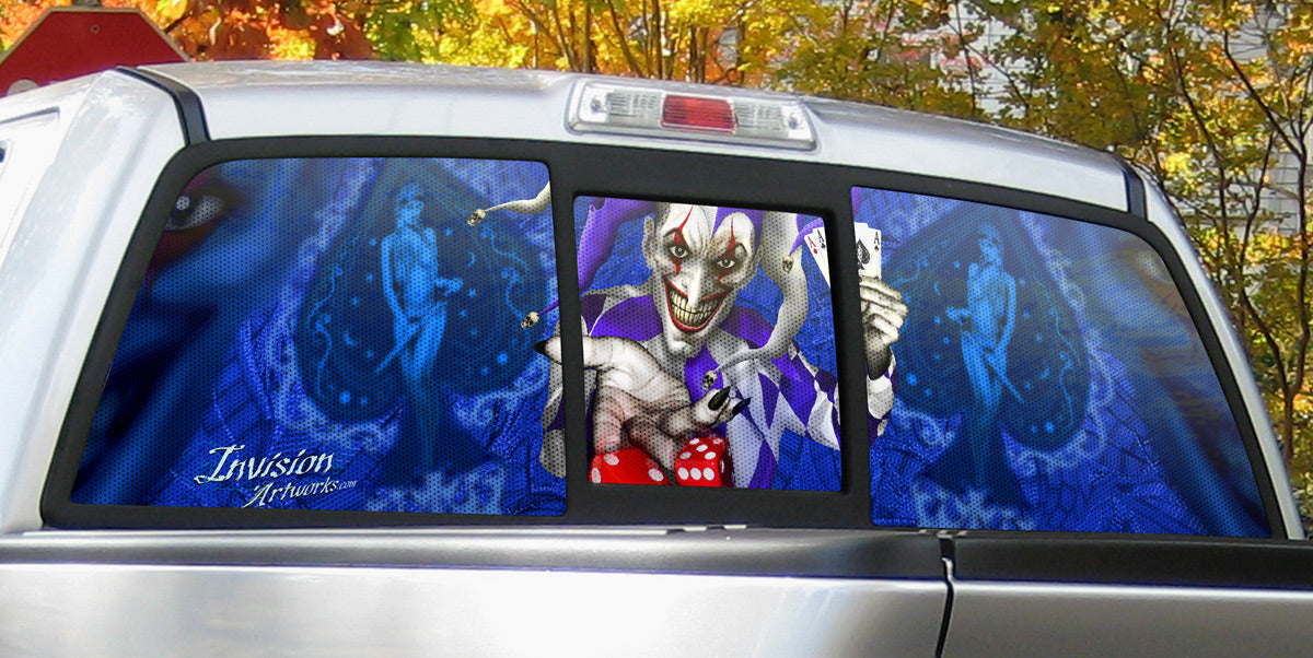 Rear Window Graphics - The Joker - Invision Artworks Powersports Graphics