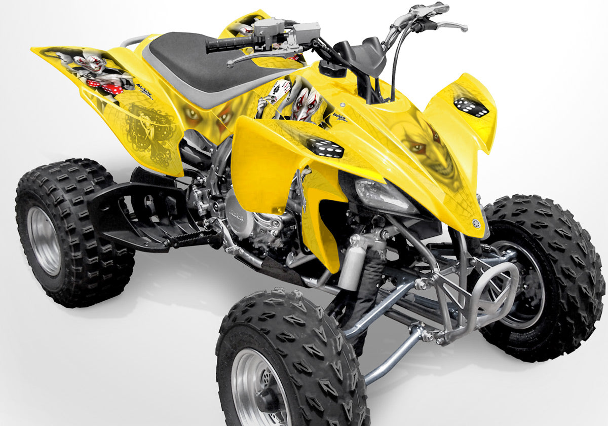 YFZ 450 Joker Graphics - Yellow Background, Black & White Joker