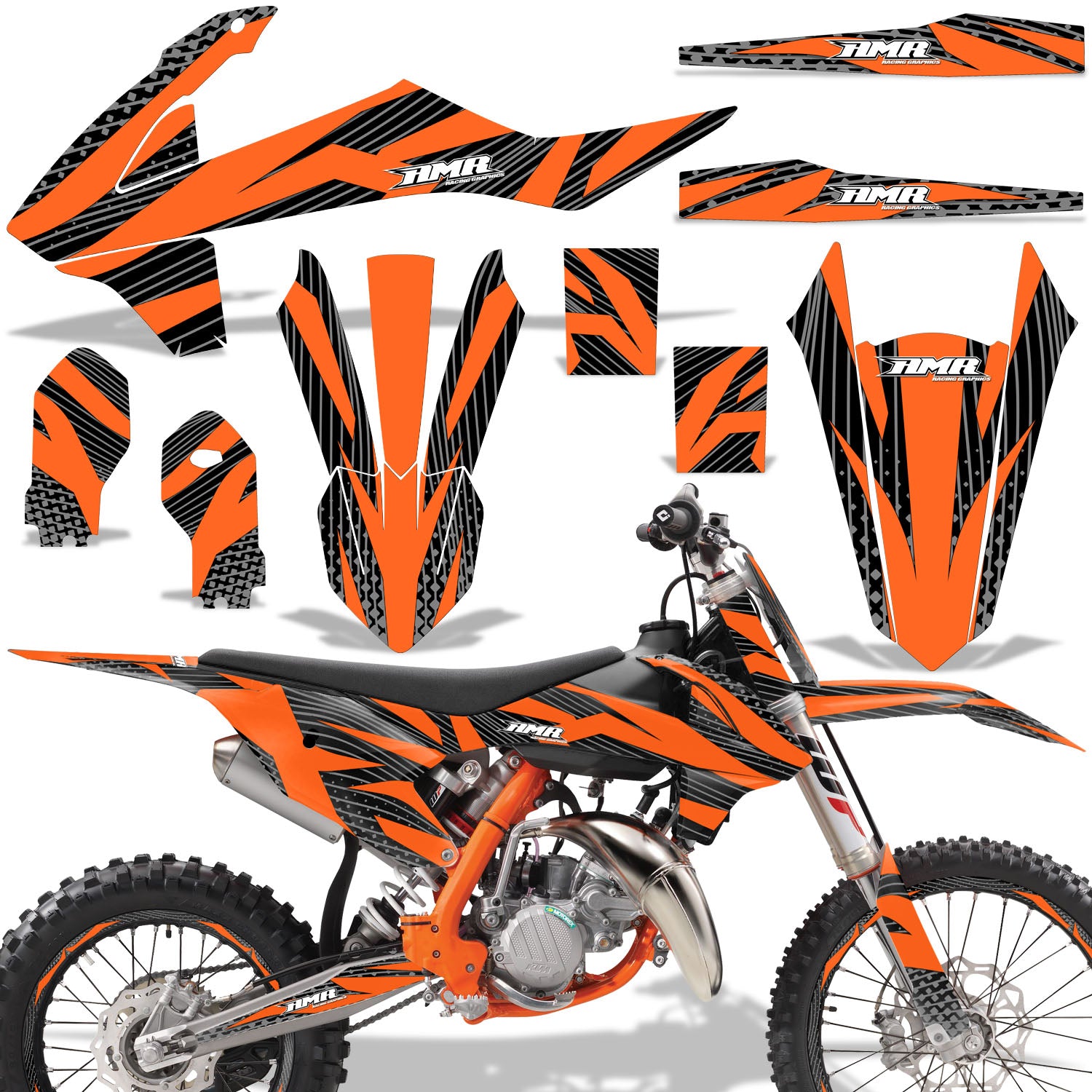 Zooted - ORANGE design BLACK background (shown with number plate area)