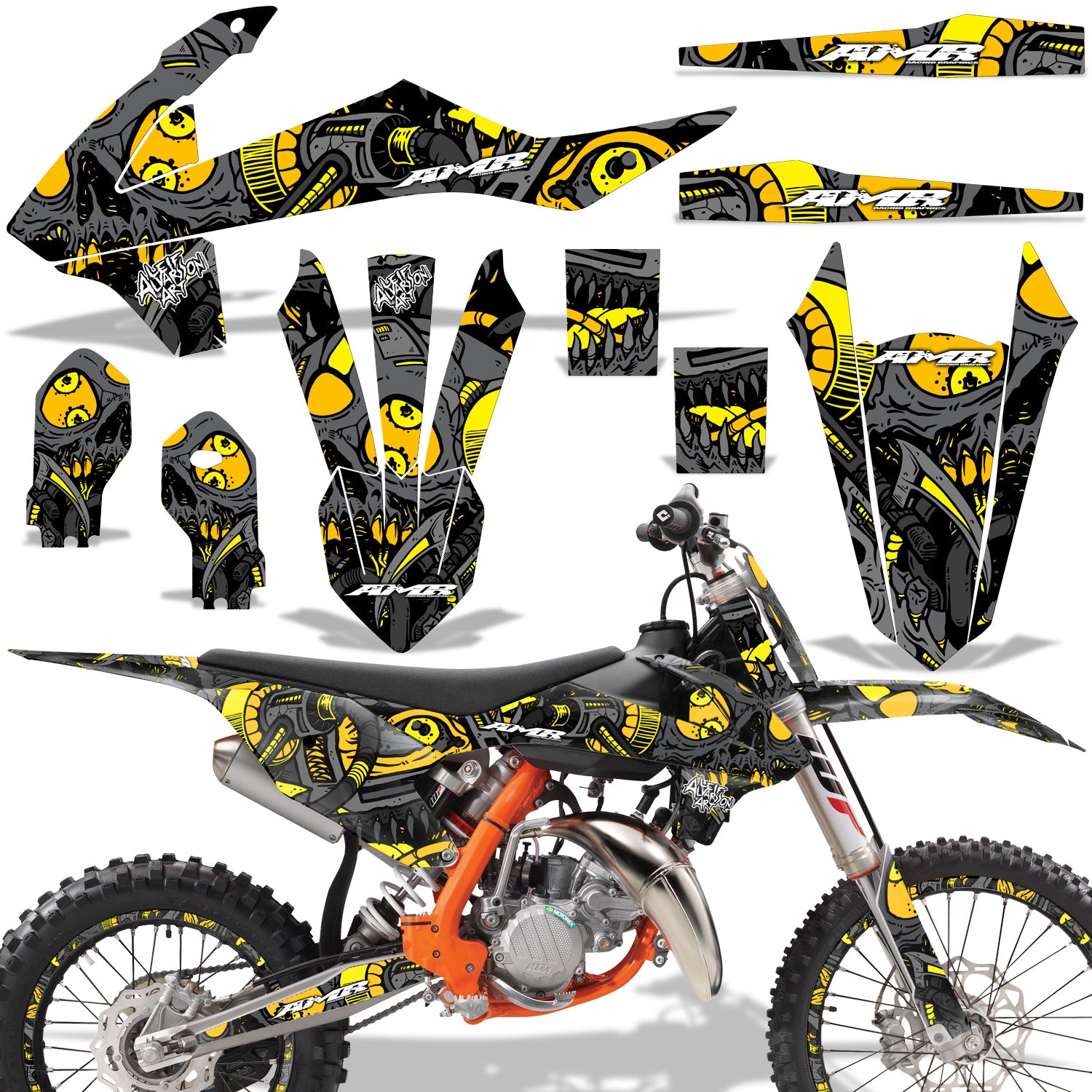 Tune In - YELLOW design (shown with number plate area)