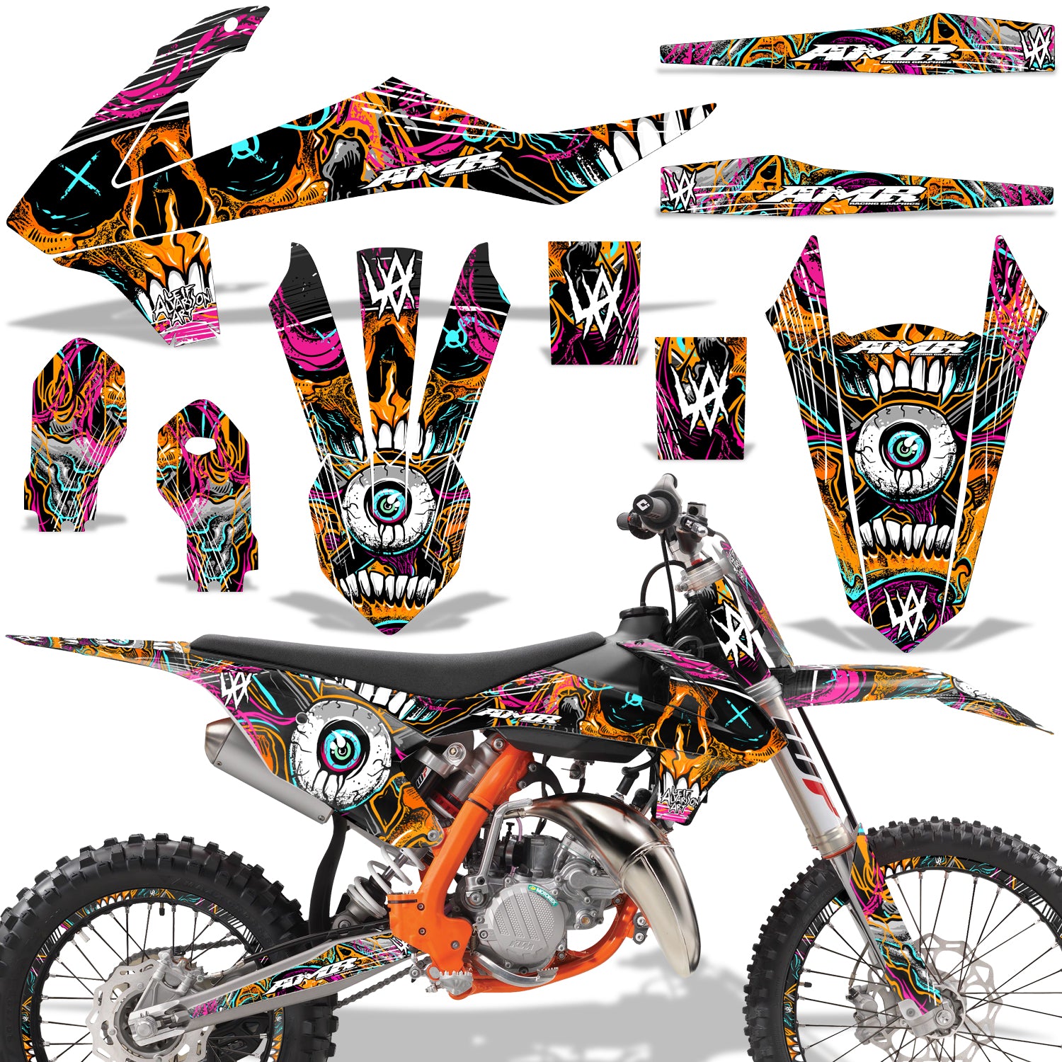 Frenzy - ORANGE design (shown with number plate area)