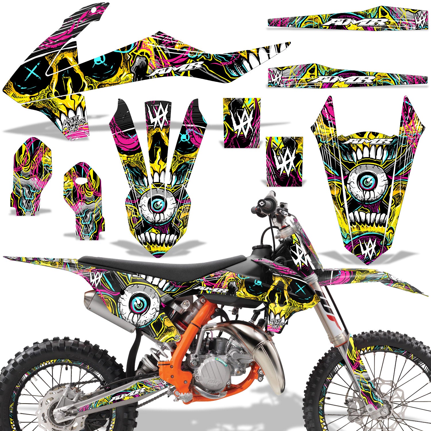 Frenzy - YELLOW design (shown with number plate area)