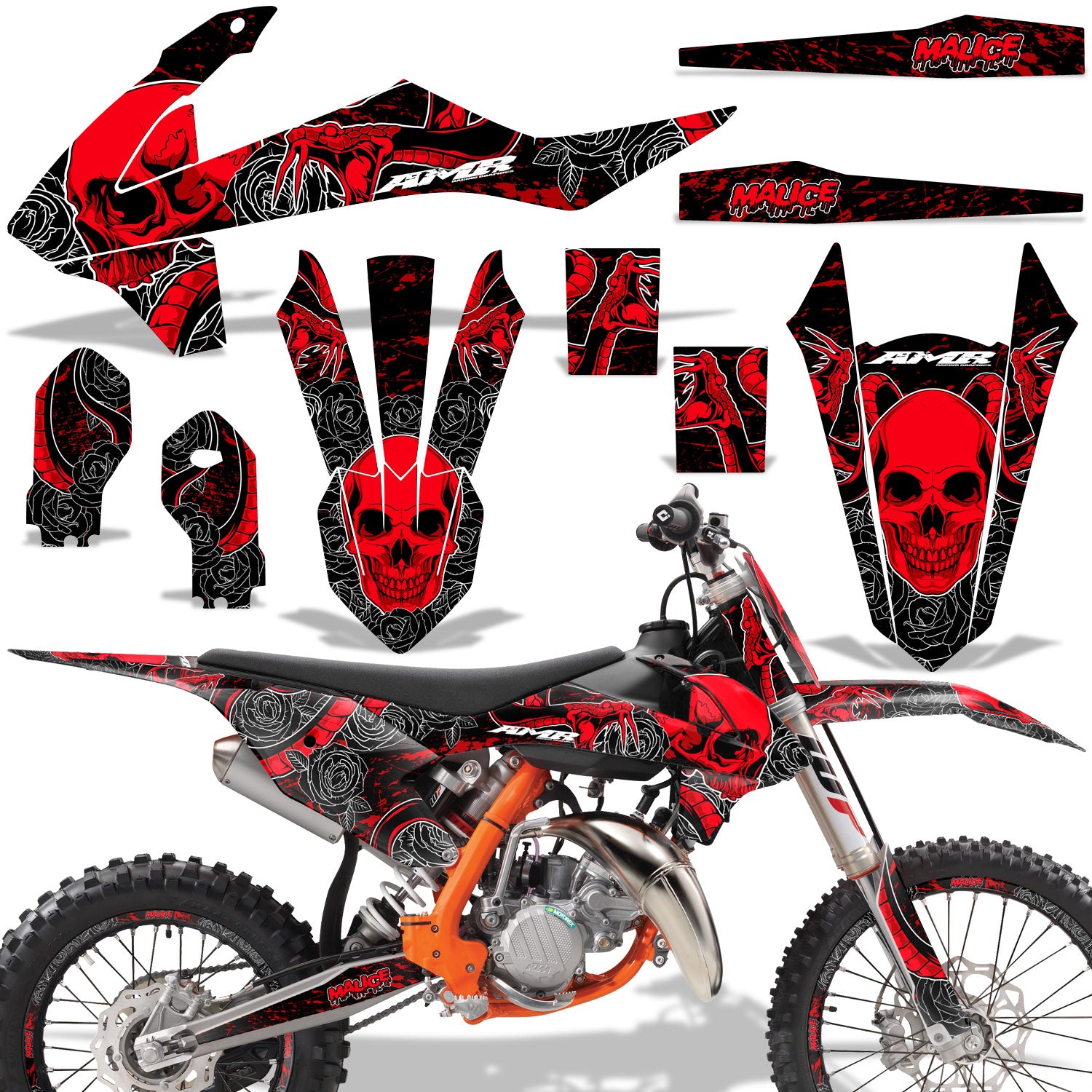 Malice - RED design (shown with number plate area)