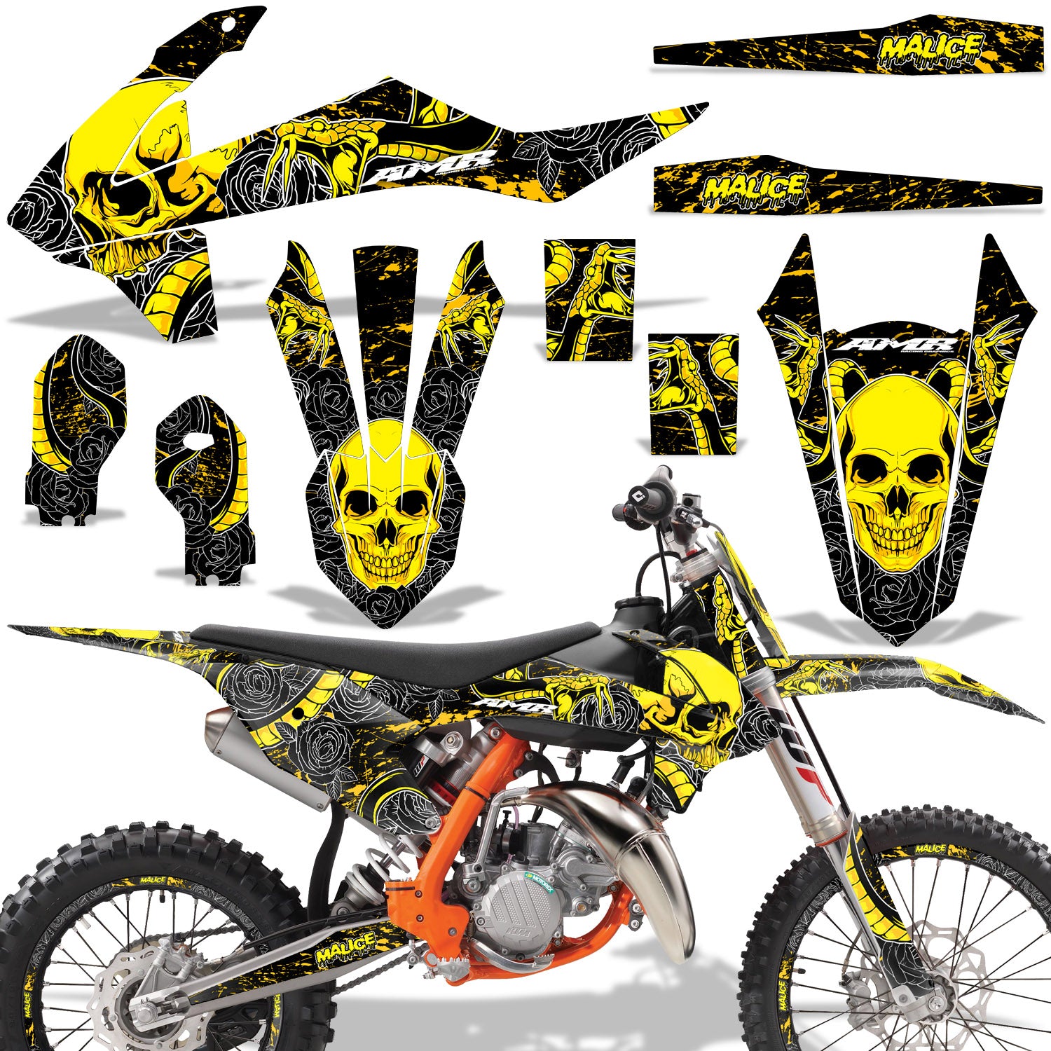 Malice - YELLOW design (shown with number plate area)