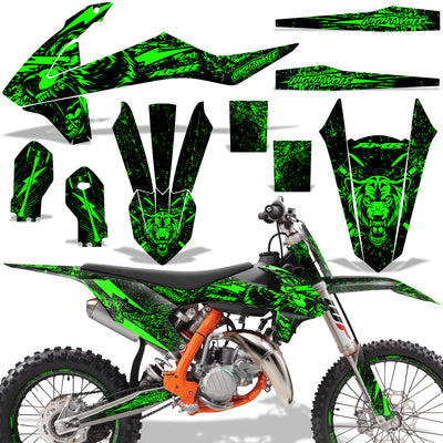 Nightwolf - GREEN design (shown with number plate area)