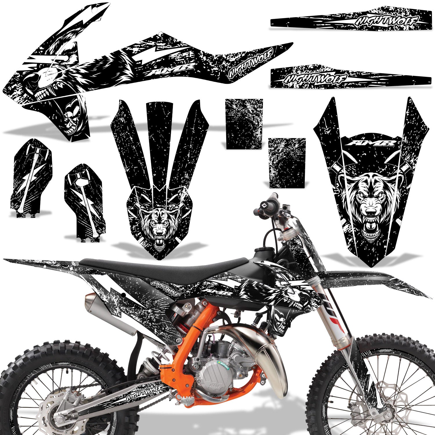 Nightwolf - WHITE design (shown with number plate area)