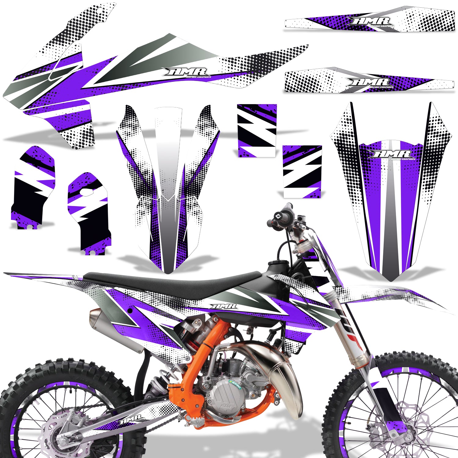Slash - PURPLE design (shown with number plate area)
