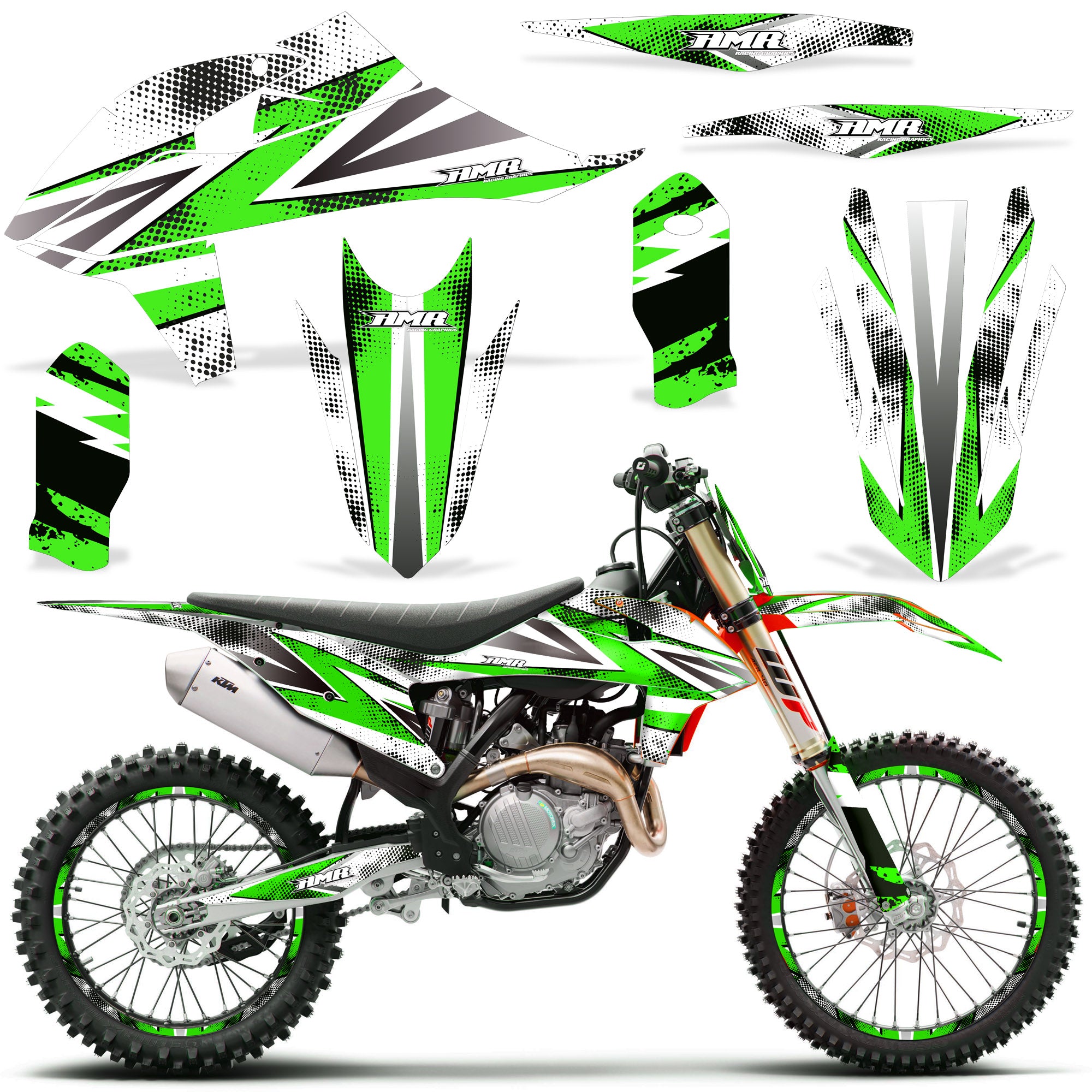 Slash - WHITE background GREEN design