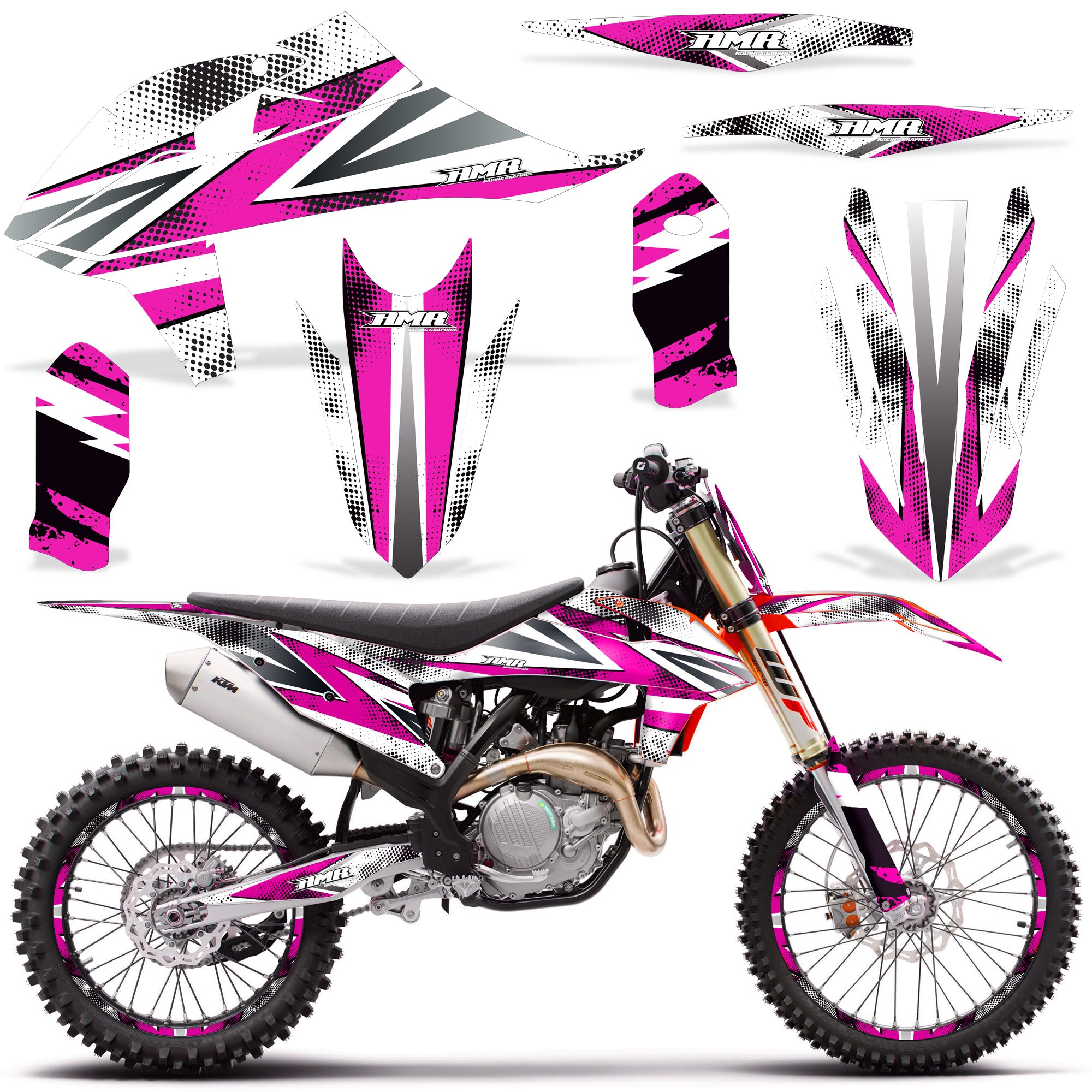 Slash - WHITE background PINK design