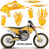 Psycho Kraken - Orange Background Yellow Design shown with additional number plate (optional)