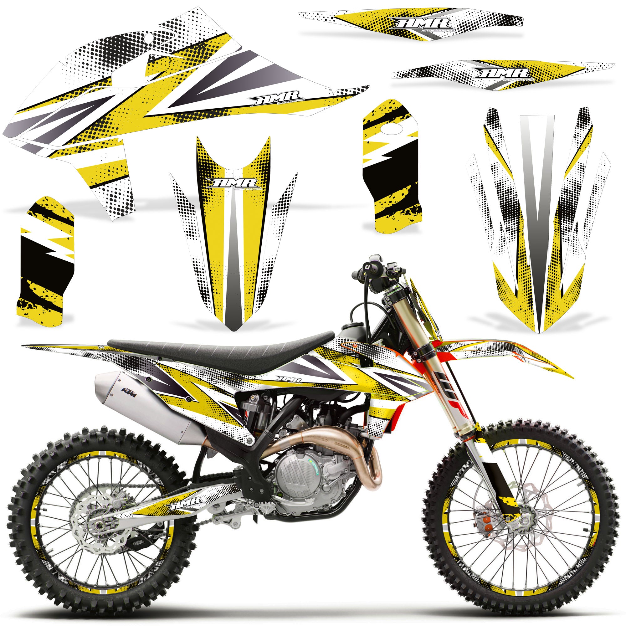 Slash - WHITE background YELLOW design