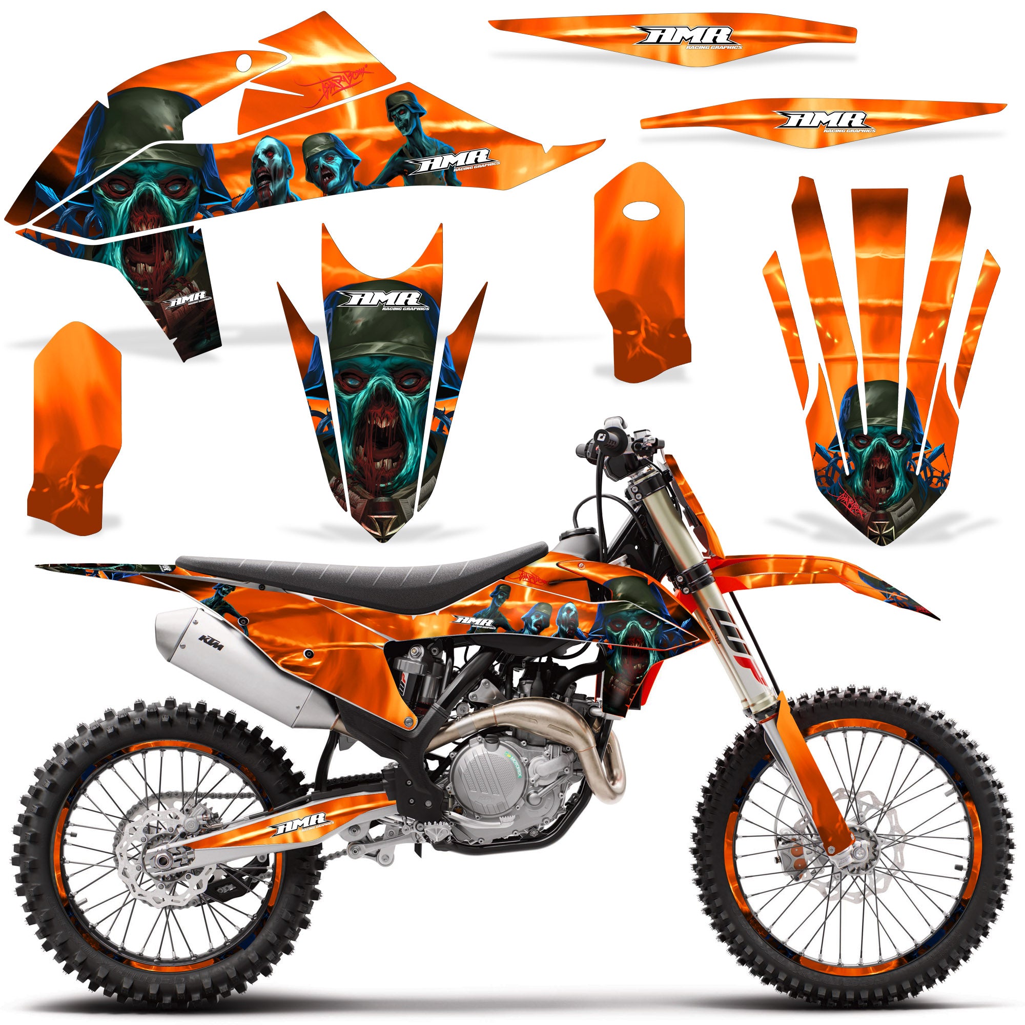 Zombie Trooper - ORANGE background