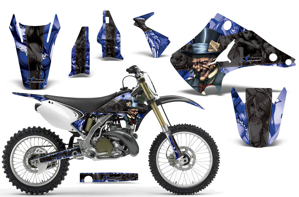 Mad Hatter - BLUE background BLACK design