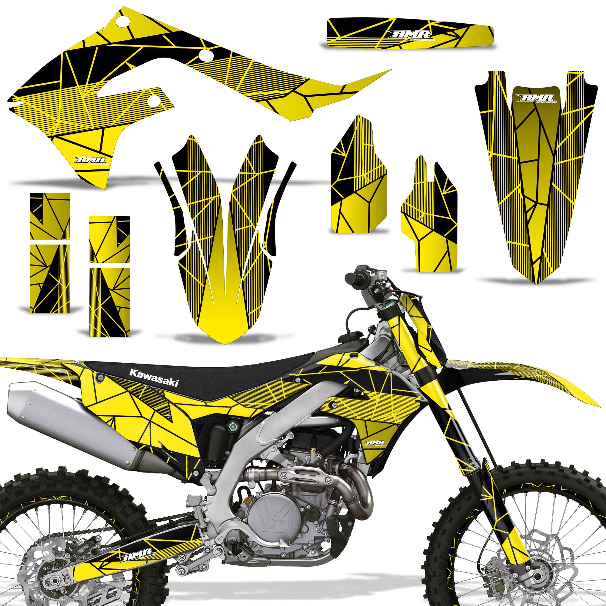 Geometrick - YELLOW background BLACK design