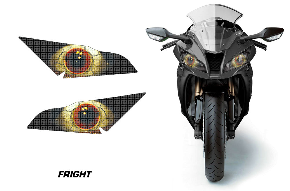 ★彡 Ninja ZX 10R (2011-2014) Headlight Graphics - Invision