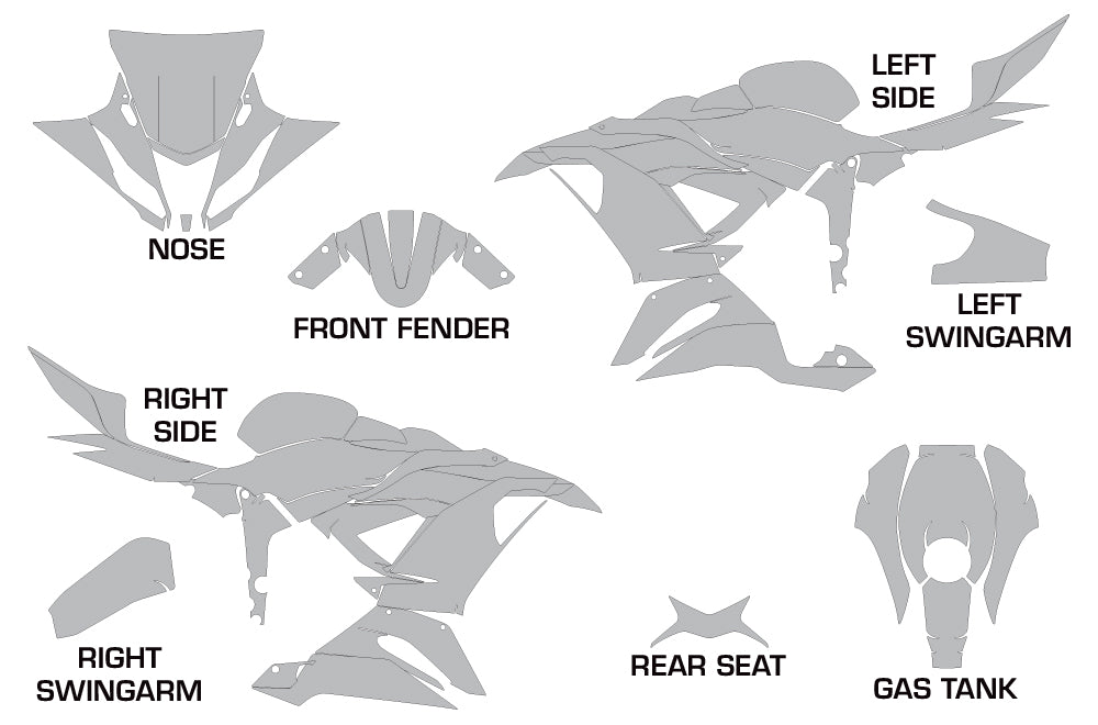 Kawasaki Ninja 636 ZX6-R Ninja Graphics (2013-2016)