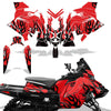 Diamond Flames - RED background BLACK design
