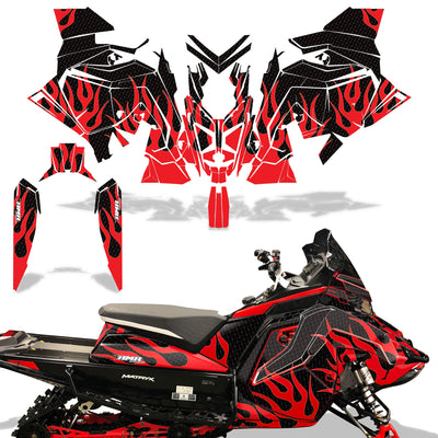 Diamond Flames - BLACK background RED design