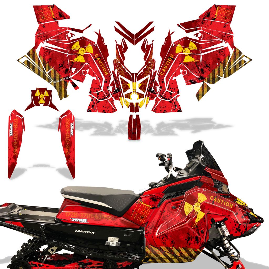 Meltdown - RED background YELLOW design