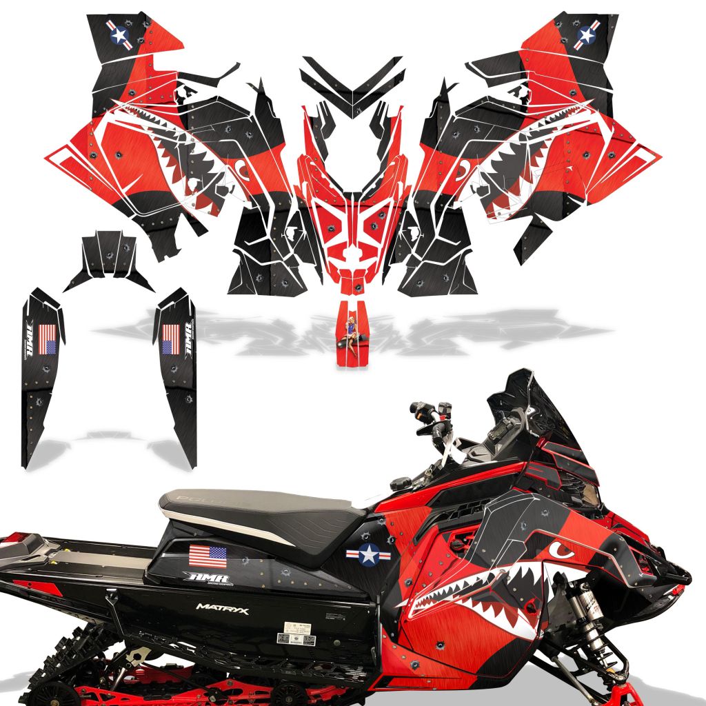 P40 Warhawk - BLACK background RED design (Call for this color combination)