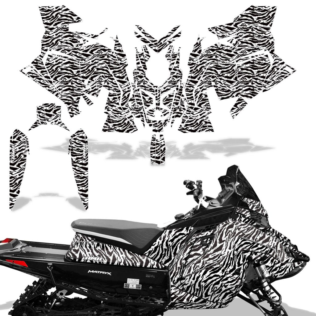 Zebra Girl - WHITE background BLACK design